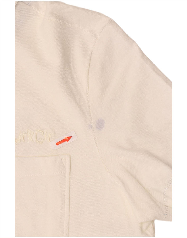 Energie Dame Polo Shirt UK 14 Stor Hvid Bomuld