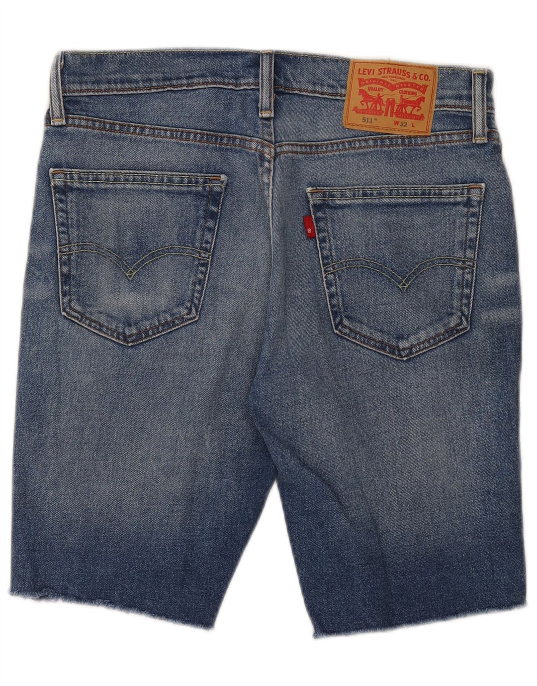 Levi's Herre 511 denimshorts W32 mellemblå bomuld