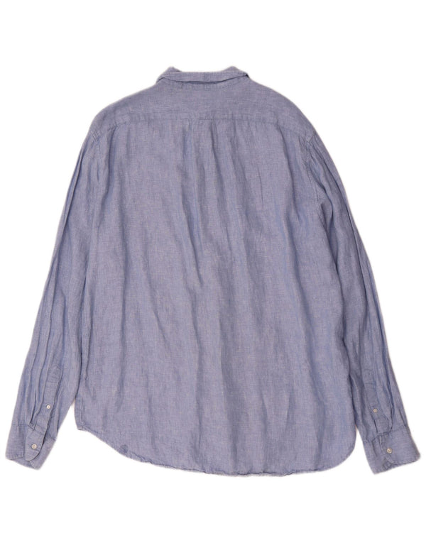 J. Crew Herre høj Classic Fit skjorte XL Blå hør