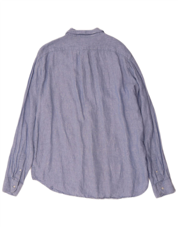 J. Crew Herre høj Classic Fit skjorte XL Blå hør