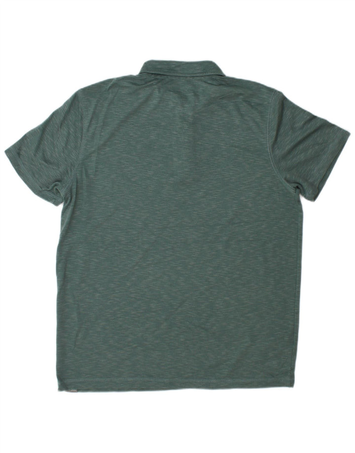 EDDIE BAUER Poloshirt til mænd Large Green Flecked Modal
