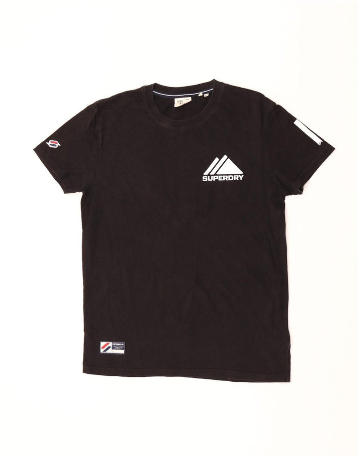 Superdry Herre grafisk T-shirt Top Medium Sort Bomuld