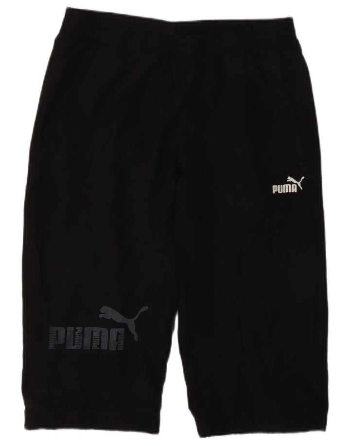 PUMA drenge grafiske bermuda sportsshorts 13-14 år sort polyester
