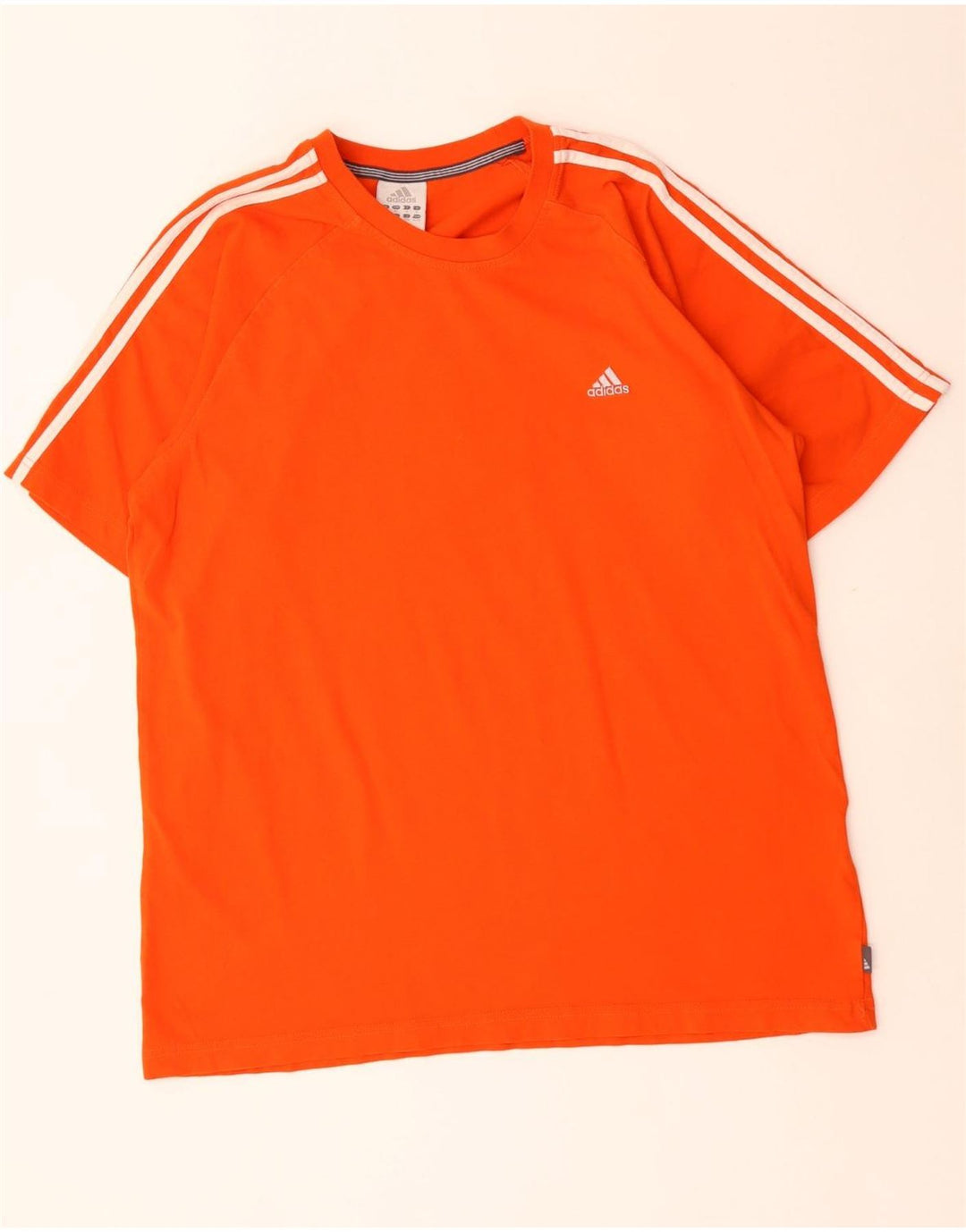 Adidas Herre T-Shirt Top XL Orange Bomuld