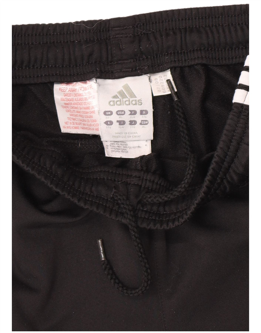 Adidas Drenge Træningsdragt Bukser Joggers 15-16 År Sort Polyester