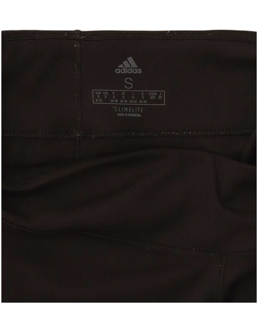 Adidas Womens Climalite Leggings UK 8/10 Small Black Polyester