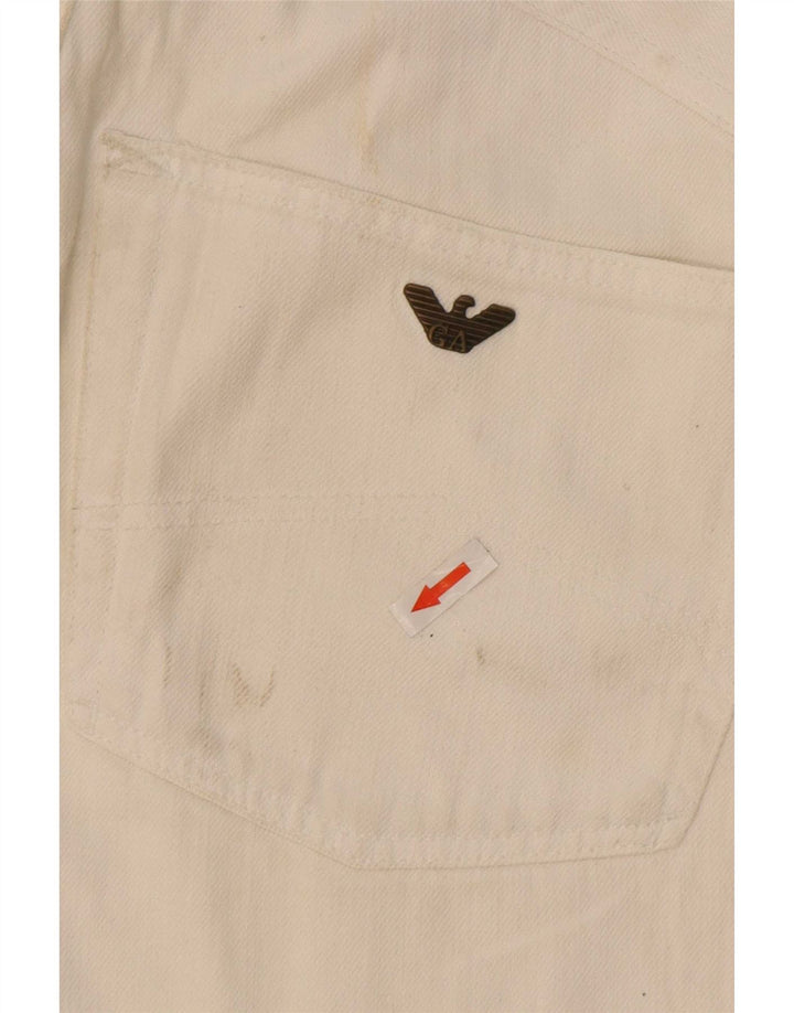 Armani Herre Denim Shorts Medium W30 Hvid Bomuld