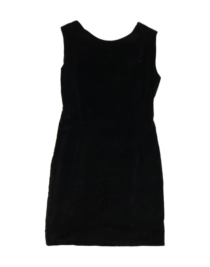 VINTAGE Womens Sleeveless Sheath Dress UK 12 Medium Black Vintage Vintage and Second-Hand Vintage from Messina Hembry 