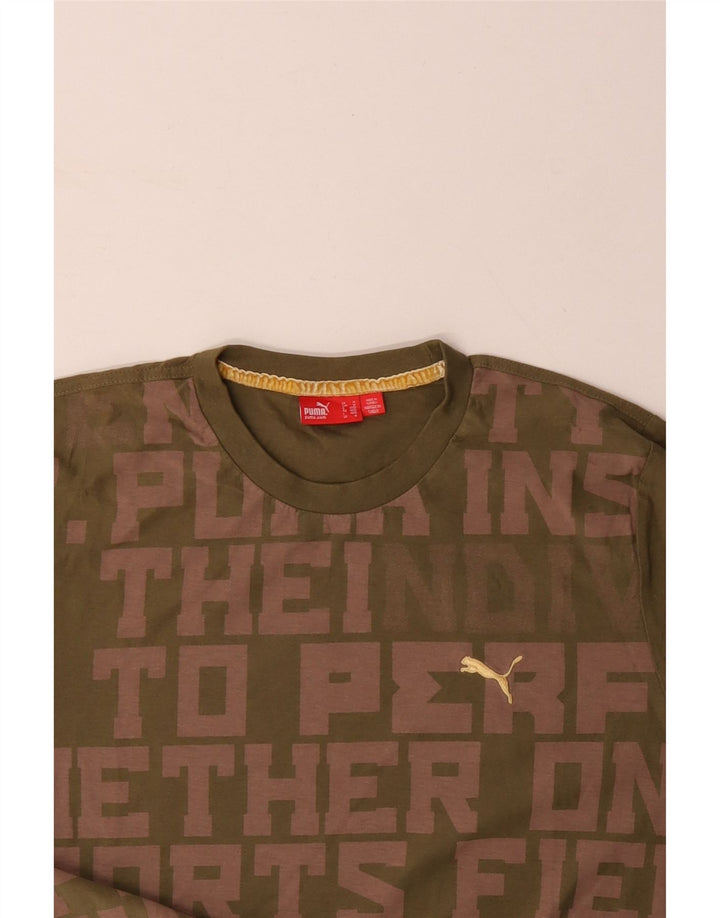 PUMA Herre grafisk top Langærmet Medium Khaki