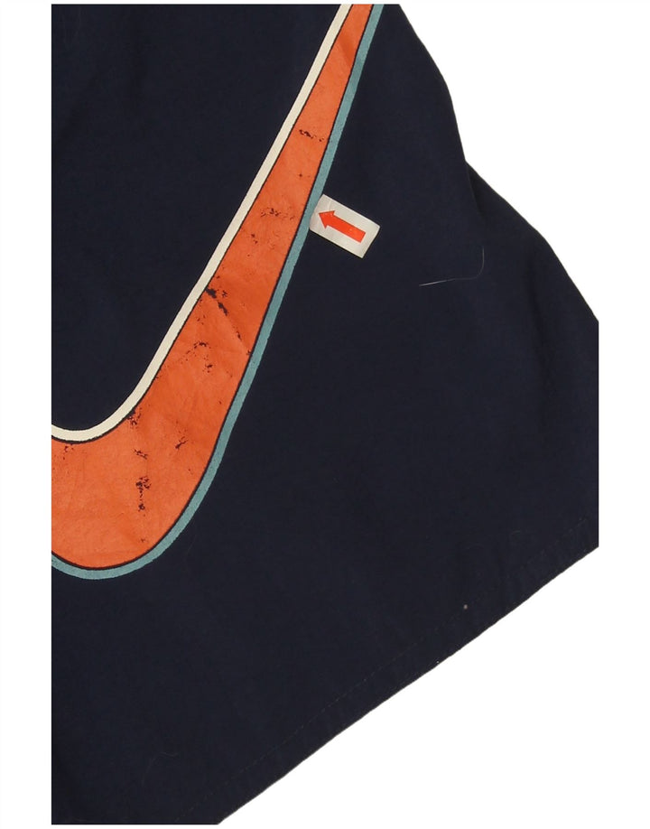 Nike grafiske sportsshorts til mænd, store marineblå nylon