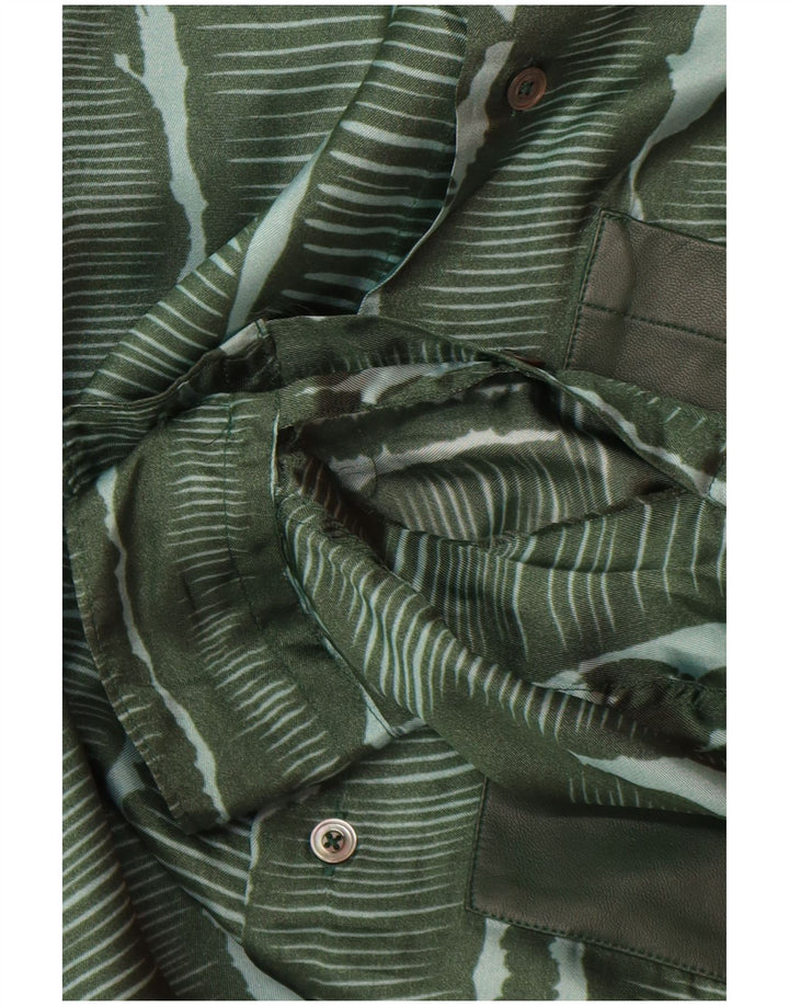 ZARA Mens Shirt Small Green Striped