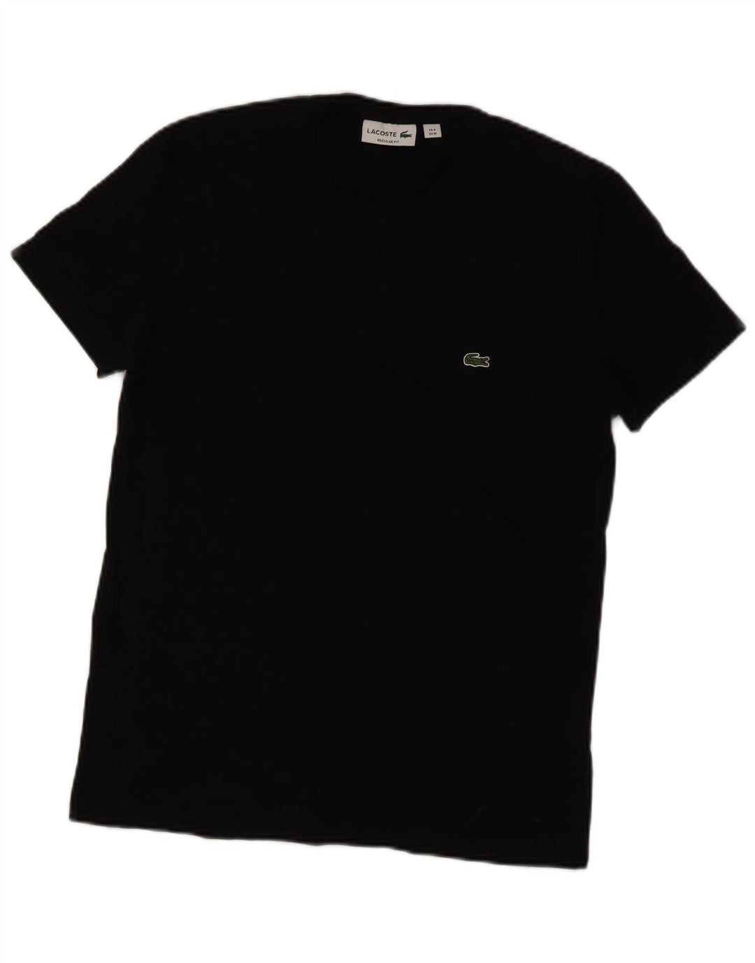 Lacoste Herre Regular Fit T-Shirt Top Størrelse 4 Medium Sort Bomuld
