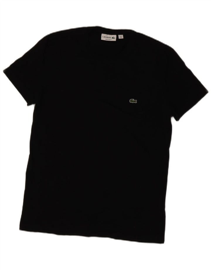 Lacoste Herre Regular Fit T-Shirt Top Størrelse 4 Medium Sort Bomuld
