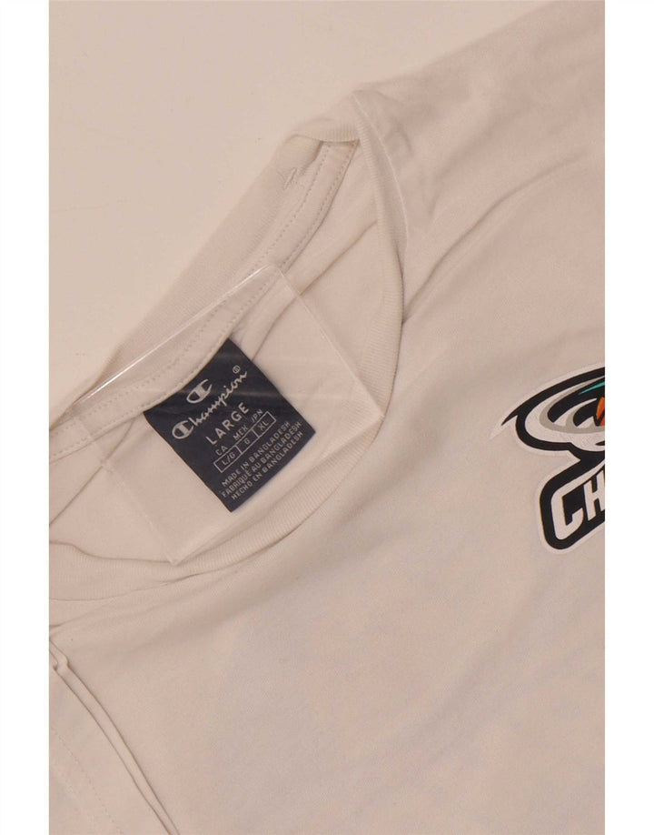 Champion Herre Grafisk T-Shirt Top Stor Hvid