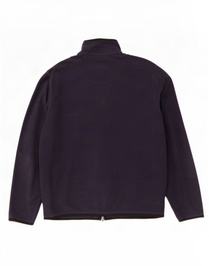Marks & Spencer Fleecejakke til mænd UK 40 Large Navy Blue Polyester