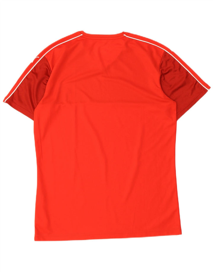 Puma Herre T-Shirt Top Stor Rød Colourblock Polyester