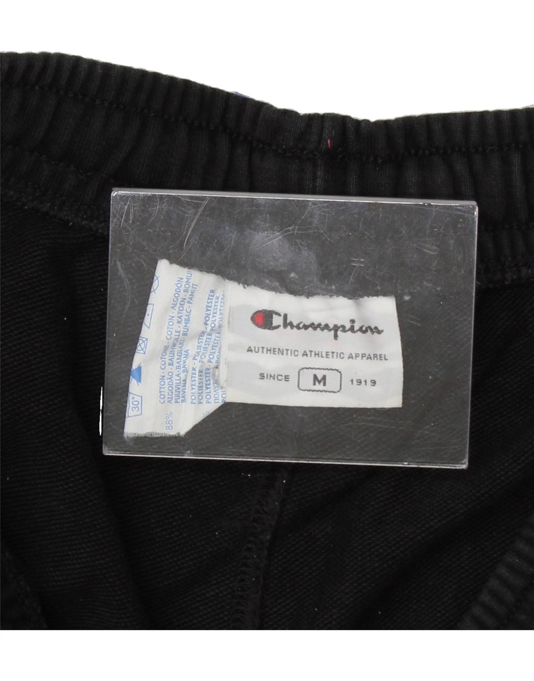 CHAMPION Mens Tracksuit Trousers Medium  Black Cotton Vintage Champion and Second-Hand Champion from Messina Hembry 