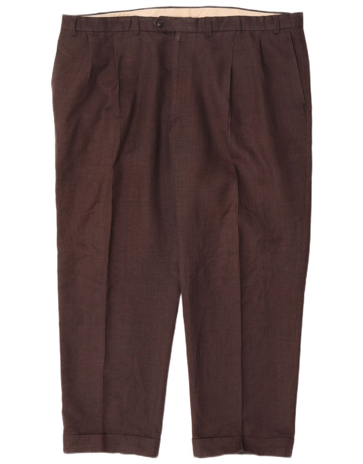 Marks & Spencer Herre Pegged Suit Bukser W44 L29 Grå Polyester