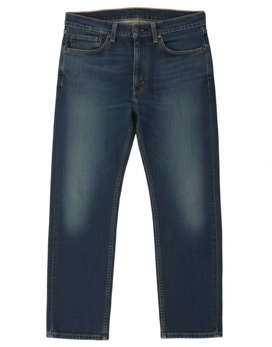 Levi's Herre 505 Straight Jeans W34 L29 Blå Bomuld