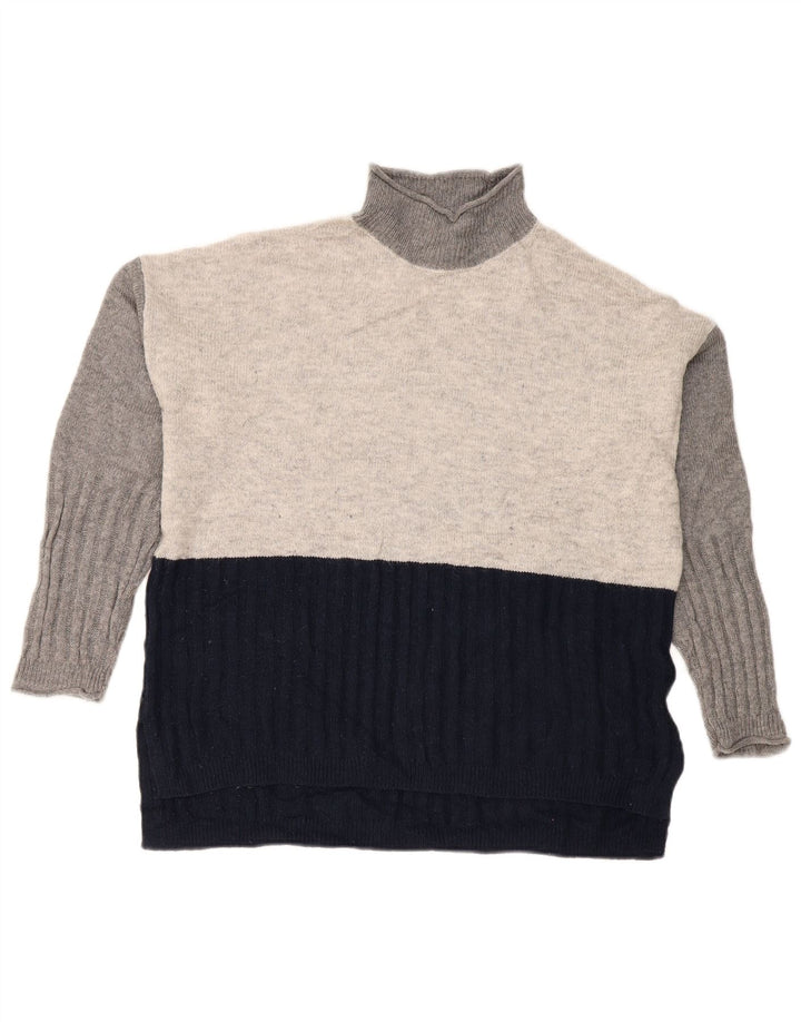 Marks & Spencer Dame Turtle Neck Jumper Sweater UK 14 Medium Navy Blue