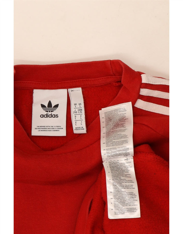 Adidas Sweatshirt til mænd, stor rød bomuld