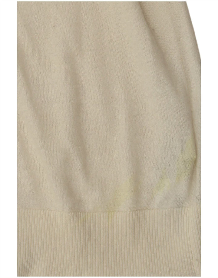 MASSIMO DUTTI Dame Rullehals Sweater UK 12 Medium White