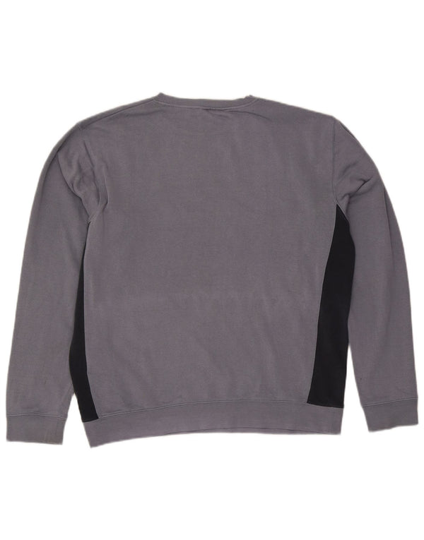 Reebok Herre grafisk sweatshirt Jumper Medium Blue Colourblock