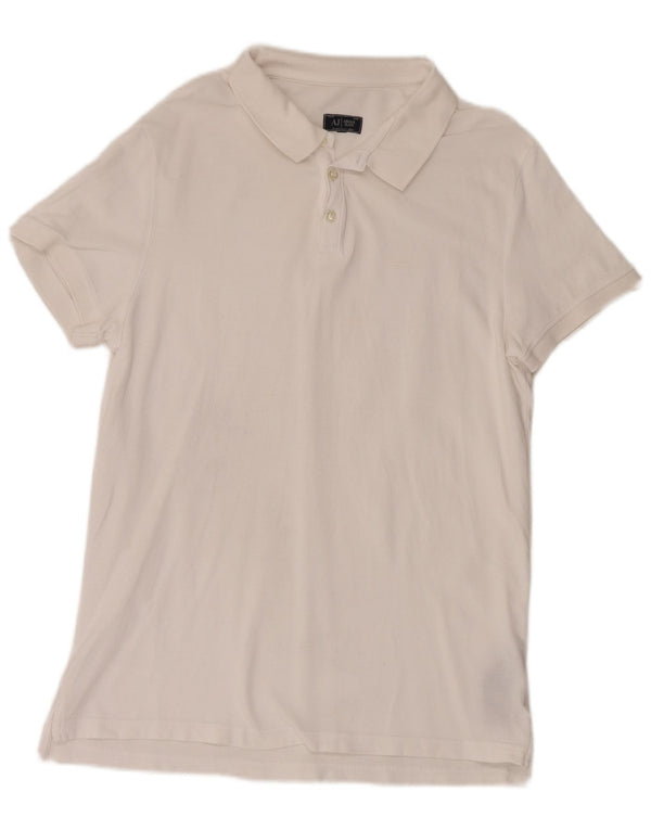 Armani Jeans drenge polo shirt 15-16 år XL Hvid bomuld