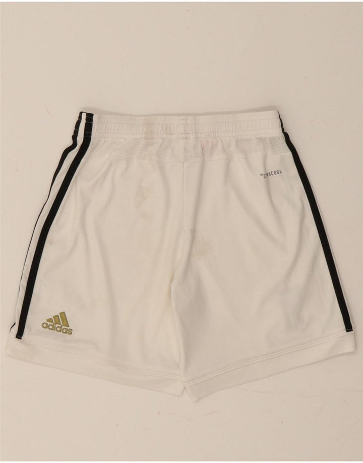 ADIDAS Boys Juventus Sport Shorts 9-10 Years White Polyester Vintage Adidas and Second-Hand Adidas from Messina Hembry 