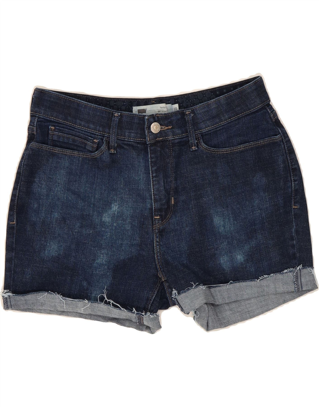 LEVI'S Womens 525 Denim Shorts US 10 Large W28 Navy Blue Cotton Vintage Levi's and Second-Hand Levi's from Messina Hembry 