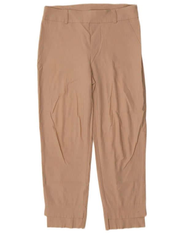 Joseph Ribkoff Womens High Waist Cropped Trousers UK 12 Medium W30 L25 Beig