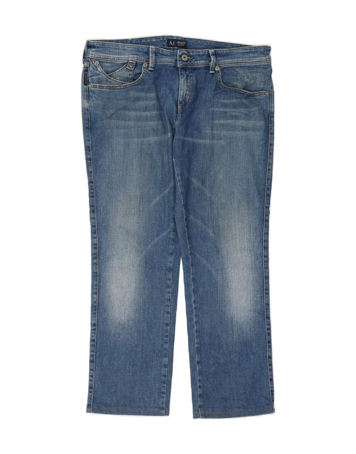 ARMANI Womens Crop Straight Jeans W32 L27 Blue Cotton Vintage Armani and Second-Hand Armani from Messina Hembry 
