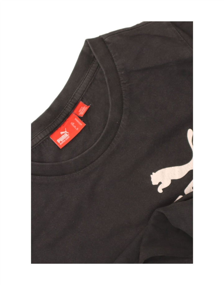Puma Boys Grafisk T-Shirt Top 11-12 år Sort