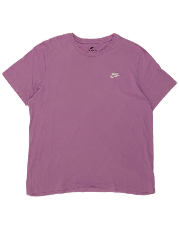 Nike T-shirt top til mænd XL Lilla bomuld