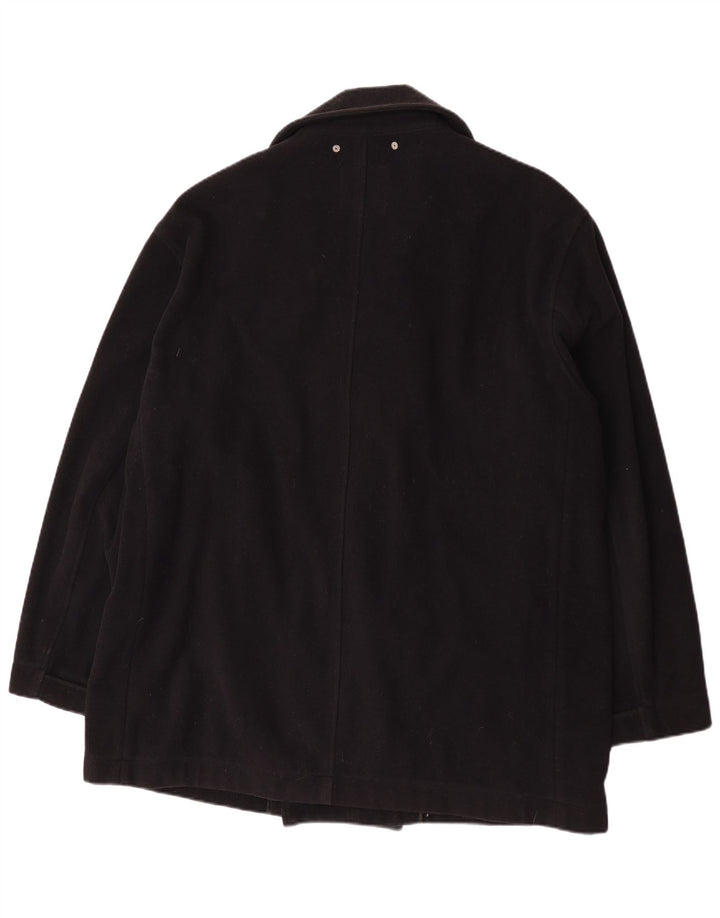 Trussardi Herre Pea Coat IT 54 2XL Sort Uld