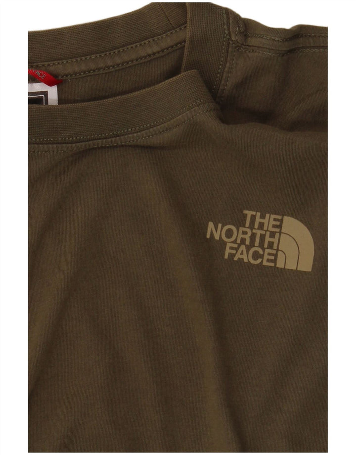 The North Face Herre grafisk T-shirt Top Medium Khaki Bomuld