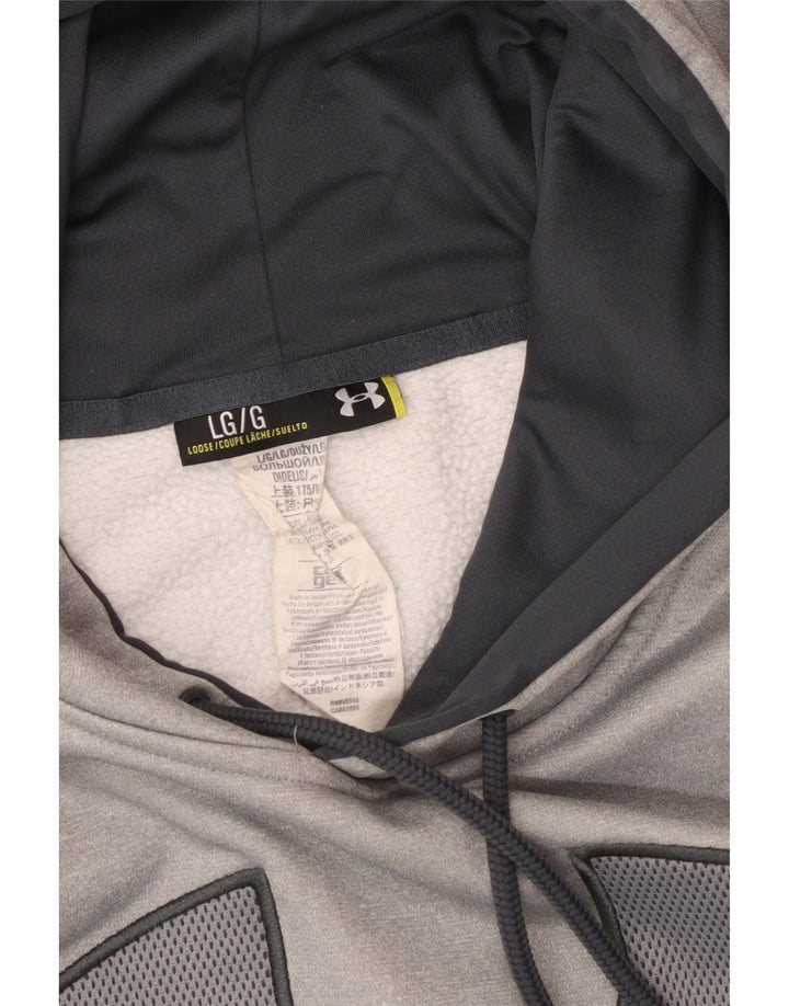 UNDER ARMOUR Grafisk hættetrøje til mænd Large Grå Polyester