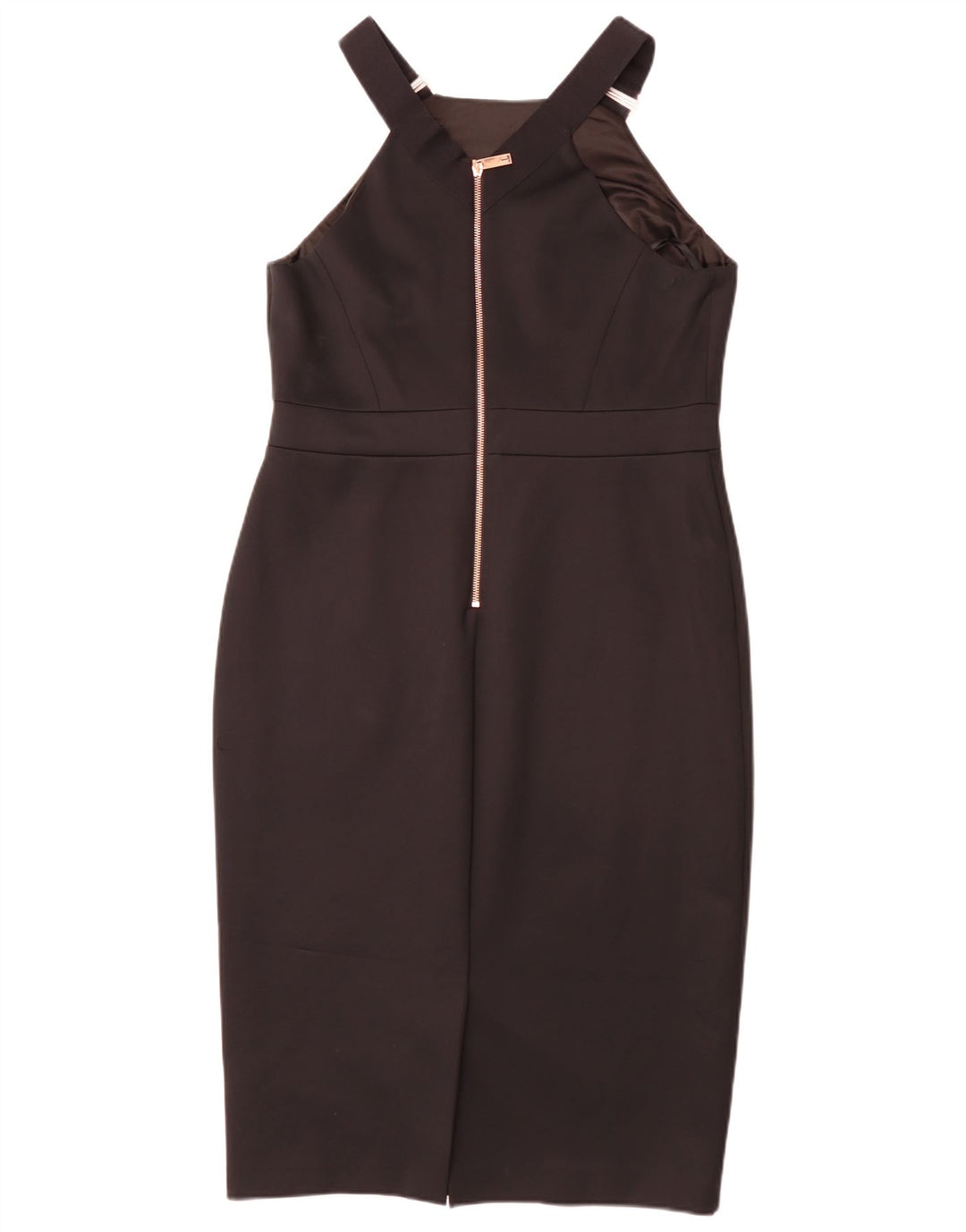 Ted Baker Dame Ærmeløs Bodycon Kjole Størrelse 5 XL Sort Polyester