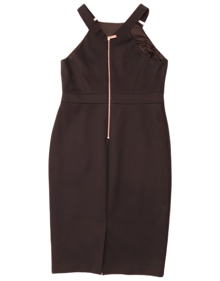 Ted Baker Dame Ærmeløs Bodycon Kjole Størrelse 5 XL Sort Polyester
