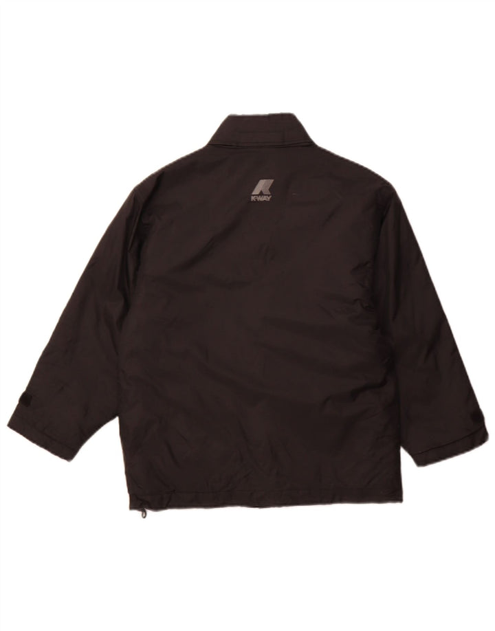 K-WAY Boys Windbreaker Jacket 10-11 Years Black Polyamide