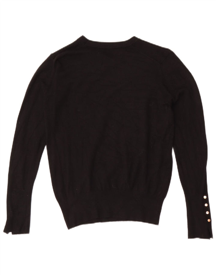 Zara Dame Boat Neck Jumper Sweater UK 12 Medium Black