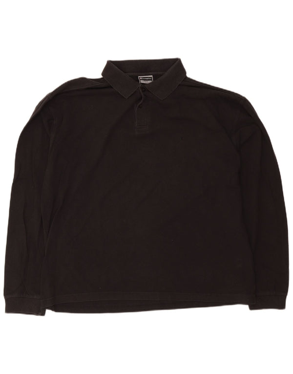 Champion Langærmet Polo Shirt til mænd 2XL Sort Bomuld