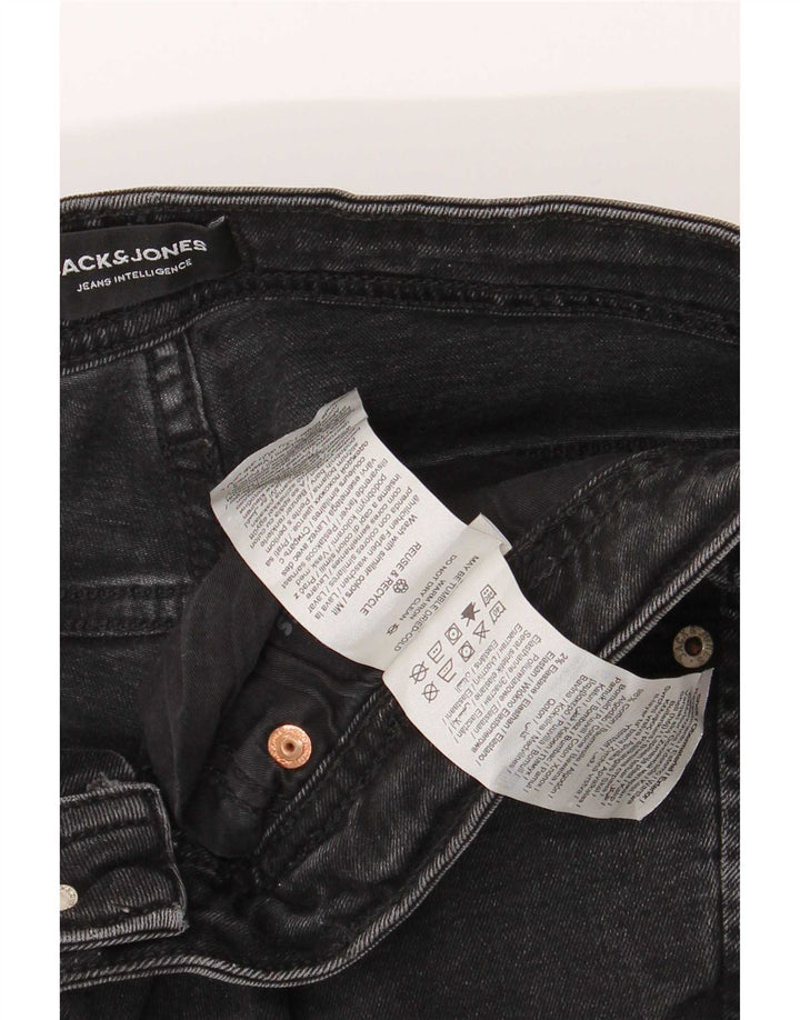 Jack & Jones Herre Distressed Slim Jeans W34 L32 Sort Bomuld