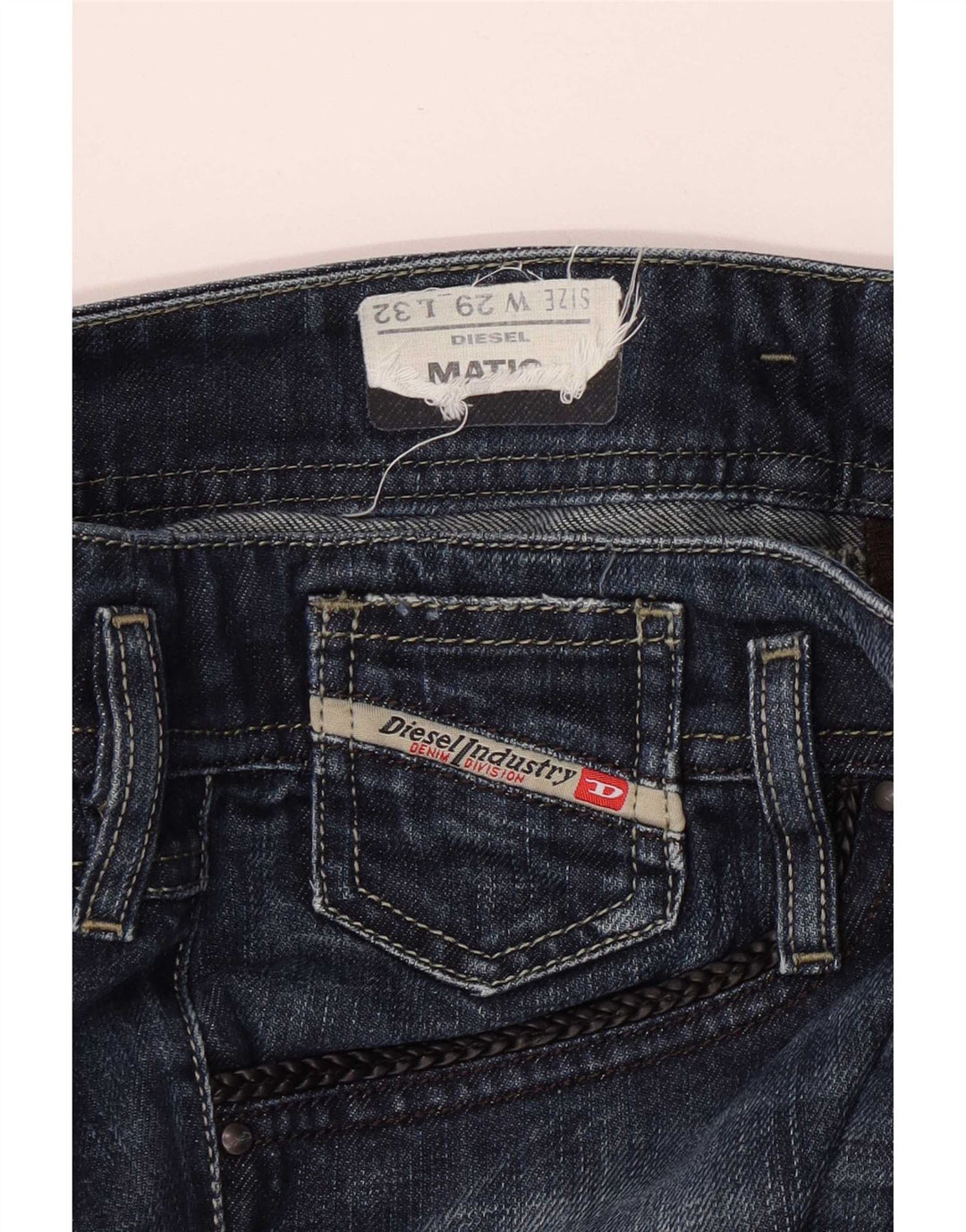 Diesel Dame Matic Slim Jeans W29 L32 Marineblå Bomuld