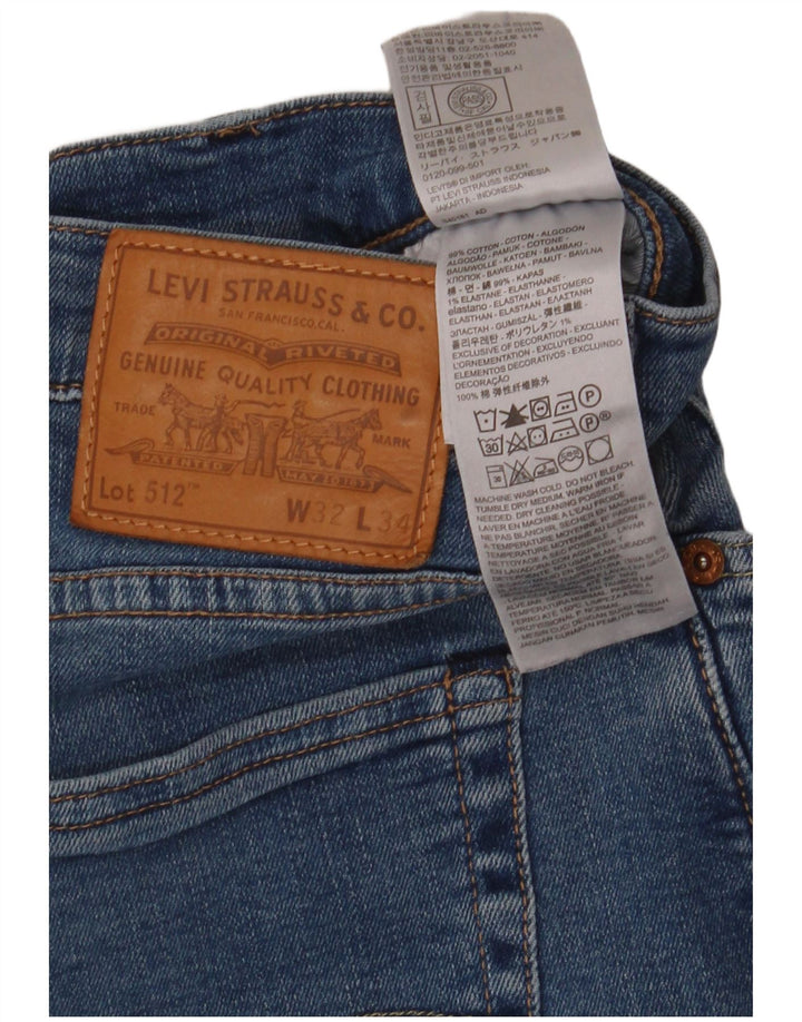 Levi's Herre 512 Slim Tapered Jeans W32 L34 Blå Bomuld