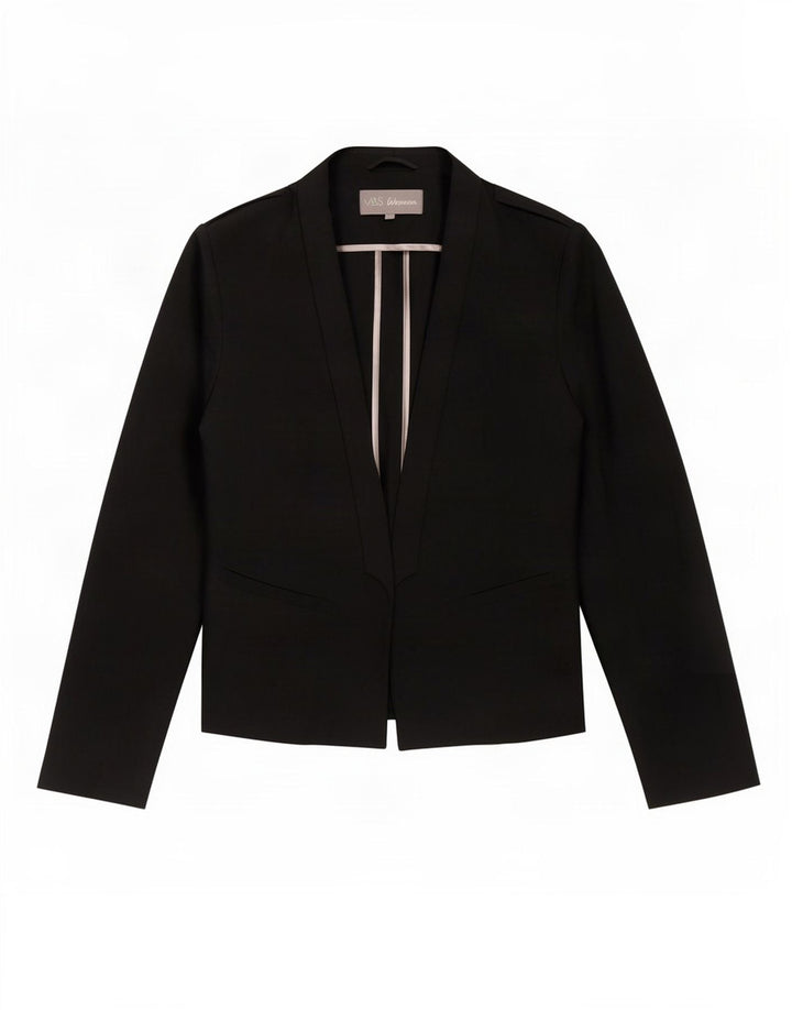 Marks & Spencer Dame Blazer Jacket UK 14 Medium Sort Polyester