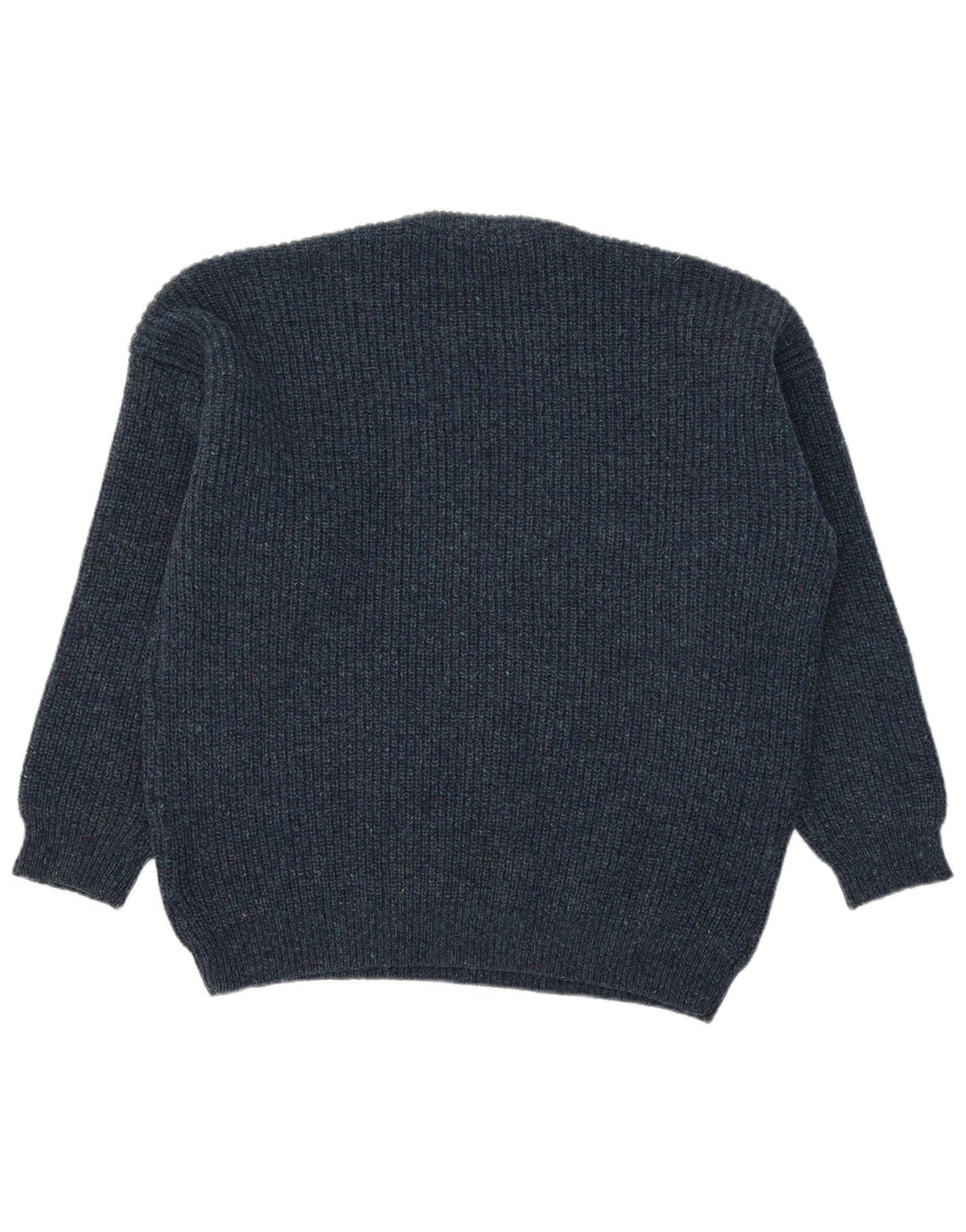 Vintage herre sweater med rund hals XL marineblå