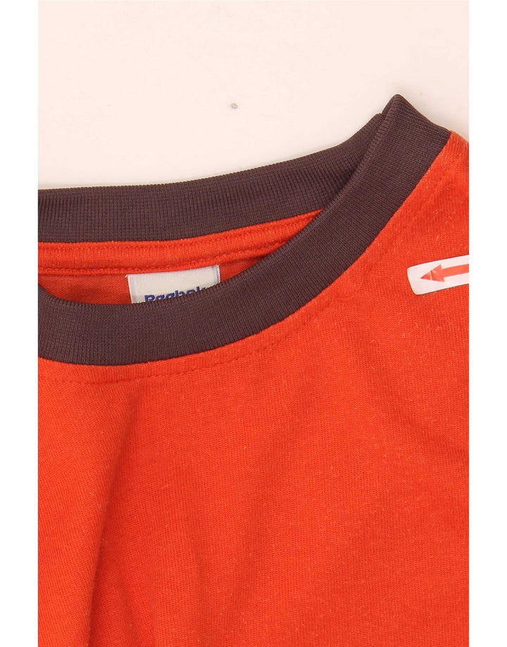Reebok Herre T-Shirt Top Stor Orange Bomuld