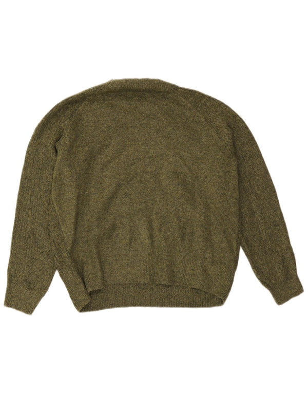 Marks & Spencer Dame sweater med rund hals DK 14 Medium Khaki Akryl