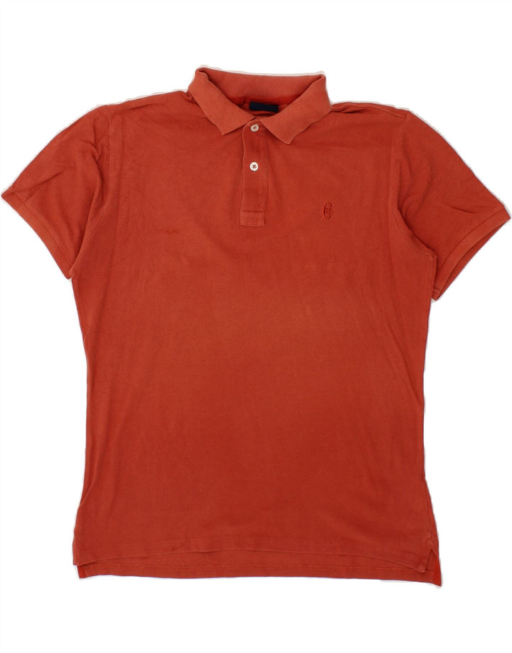 CONTE OF FLORENCE Mens Polo Shirt Medium Red Cotton Vintage Conte of Florence and Second-Hand Conte of Florence from Messina Hembry 